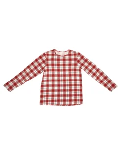 Adult Lounge Set, Holiday Red Plaid