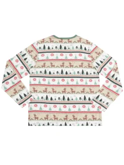 Adult Lounge Set with Pockets, Reindeer Fair Isle