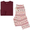 Adult Men's Pocket Tee Pajama Set, Seasons Greetings Fair Isle