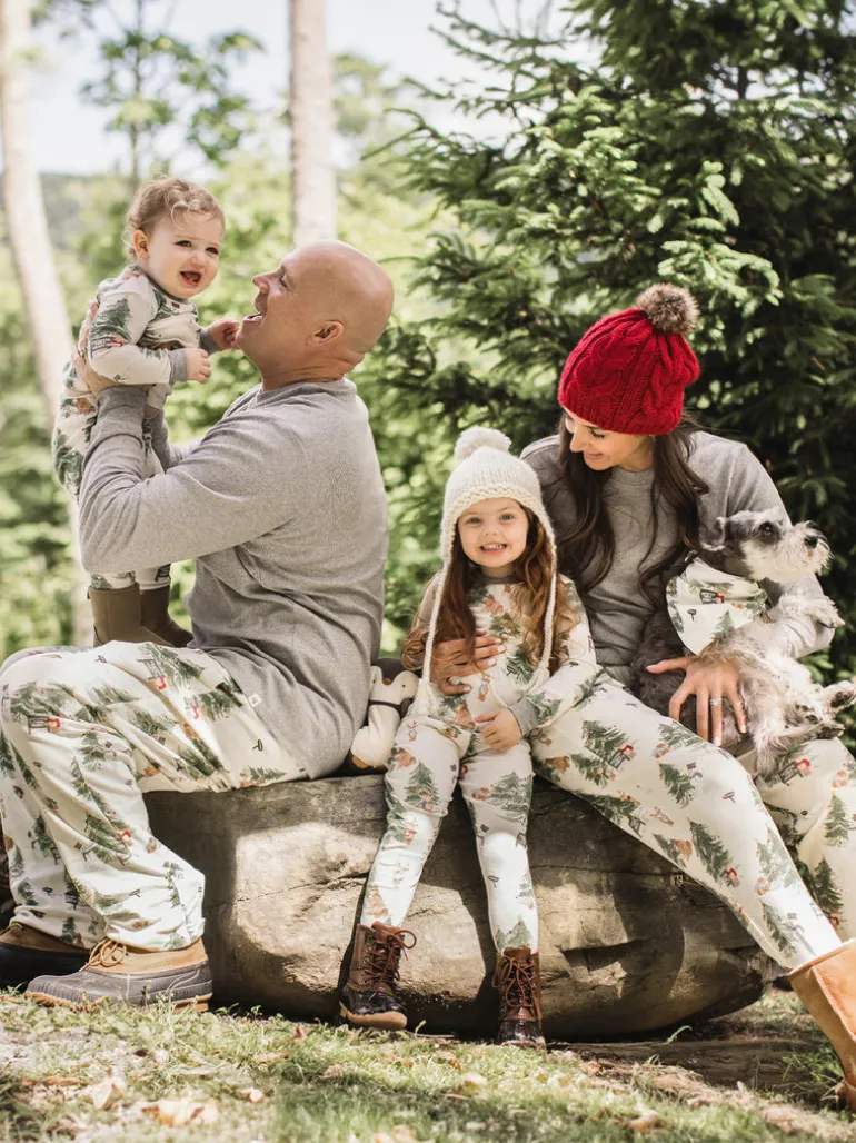 Adult Men's Tee & Lounge Pant Pajama Set, Christmas Tree Farm