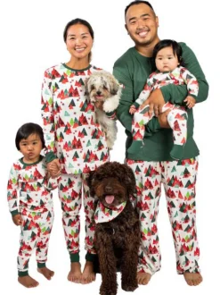 Adult Women's Pajama Set, Modern Forest