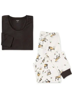 Adult Women's Pajama Set, Northern Reindeer