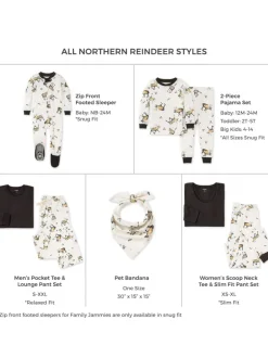 Adult Women's Pajama Set, Northern Reindeer