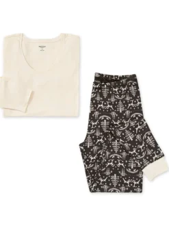 Adult Women's Pajama Set, Scandi Fair Isle