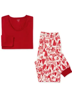 Adult Women's Pajama Set, Woodland Winter