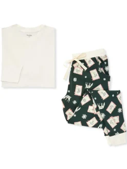 Adult Women's Tee & Jogger Pajama Set, Letters to Santa