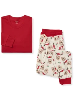 Adult Women's Tee & Jogger Pajama Set, Guide My Sleigh