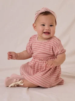 Annie Dress + Bloomer, Pink Stripe