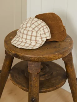 Baby Cap, Cinnamon Plaid