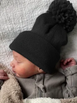 Baby's First Hat®, Black Pom