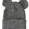 Baby's First Hat®, Black/White Stripe Bear