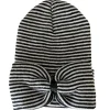 Baby's First Hat®, Black/White Stripe Bow