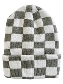 Baby's First Hat®, Fern/Warm White Checkerboard