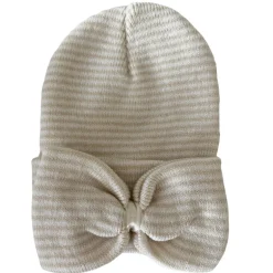 Baby's First Hat®, Sand/White Stripe Bow