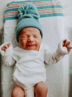 Baby's First Hat®, Sky Blue Pom