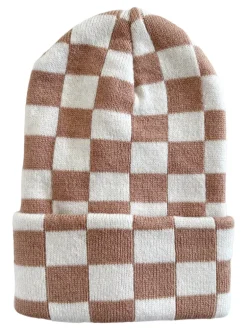 Baby's First Hat®, Tan/Warm White Checkerboard