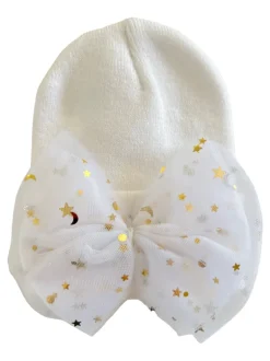 Baby's First Hat®, White Star Tulle Bow