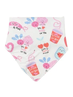 Bandana Bib, Love You Foodie Much Pink