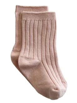 Basic Ribbed Socks, Light Pink