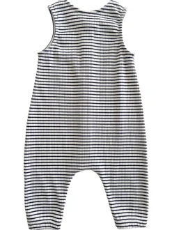 Black Stripe / Organic Ribbed Bay Jumpsuit