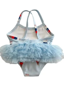 Blue Ice Cream / Ariel Tutu Swimsuit / UPF 50+