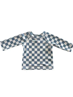 Blueberry Muffin Checkerboard / Maui Rashguard / UPF 50+