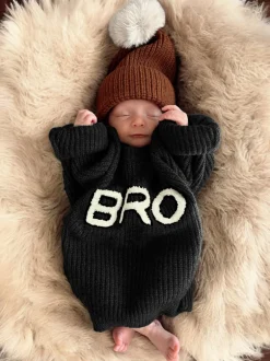 Bro Knit Sweater, Obsidian