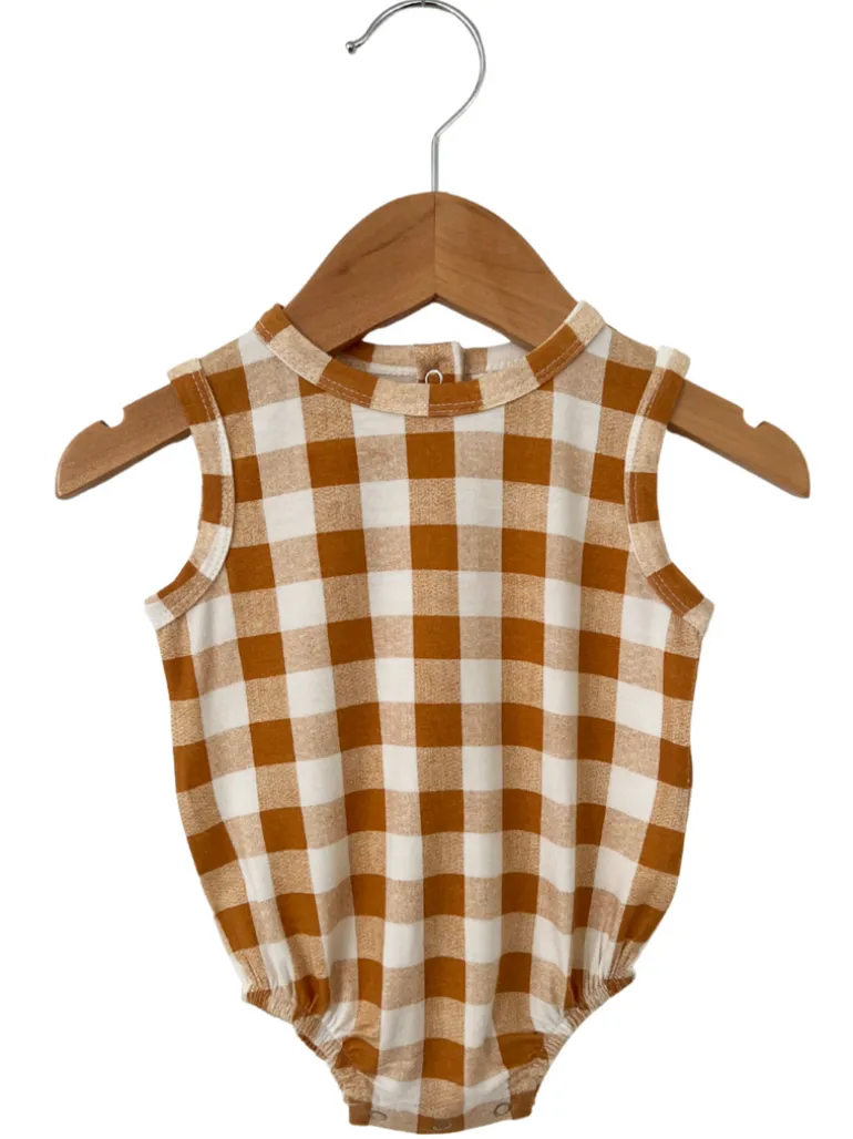 Bubble Romper, Tuscany Plaid