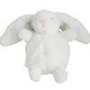 Bunny Pom Pom Rattle, White