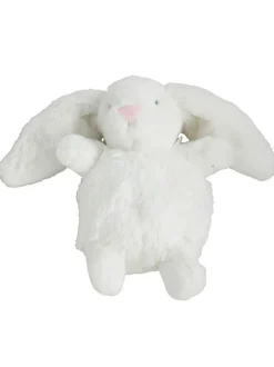 Bunny Pom Pom Rattle, White