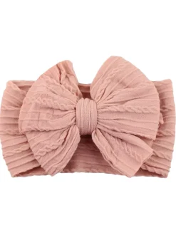 Cable Bow, Tan Pink