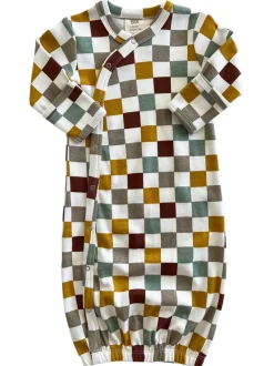 Cannoli Checkerboard / Organic Gown