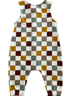 Cannoli Checkerboard / Organic Bay Jumpsuit