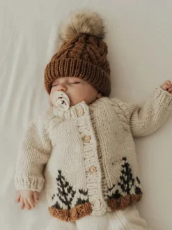 Cardigan Knit Sweater, Forest