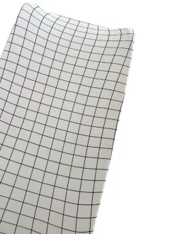 Changing Pad Cover, Natural/Black Windowpane