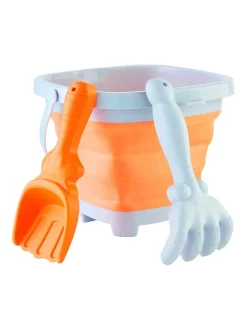 Collapsible Sand Bucket Set, Orange