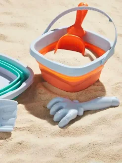 Collapsible Sand Bucket Set, Orange