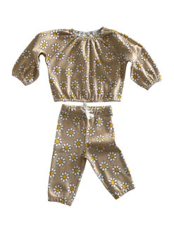 Daisy Pop Biscotti / Organic Mode Top + Pant Set