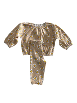 Daisy Pop Biscotti / Organic Mode Top + Pant Set