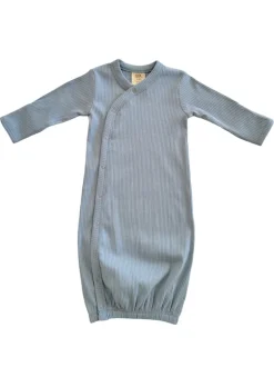 Dusty Blue / Organic Ribbed Gown