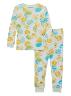 Easter Organic 2-Piece Pajama Set, Lil Hatchlings