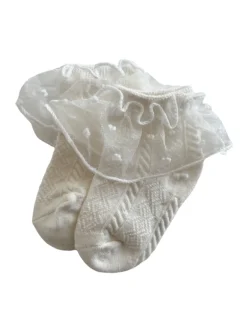 Fancy Sneaker Socks, White