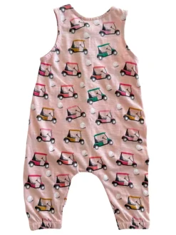 Golf Cart Pink / Organic Slub Bay Jumpsuit