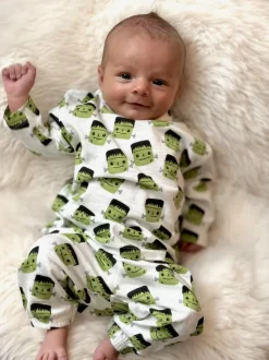 Halloween Monster / Organic Long Sleeve Tee & Pant Set