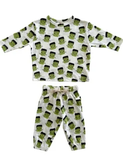 Halloween Monster / Organic Long Sleeve Tee & Pant Set