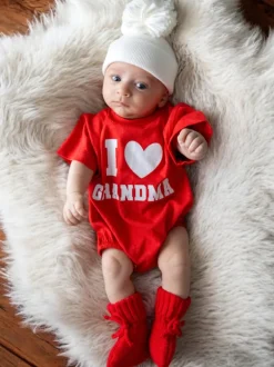 I Love Grandma / Organic Graphic T-Shirt Bubble