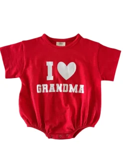 I Love Grandma / Organic Graphic T-Shirt Bubble
