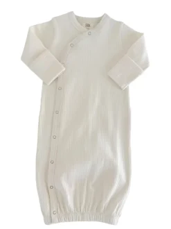 Ivory / Organic Ribbed Gown