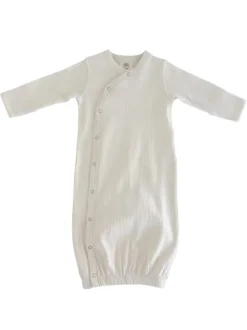 Ivory / Organic Ribbed Gown