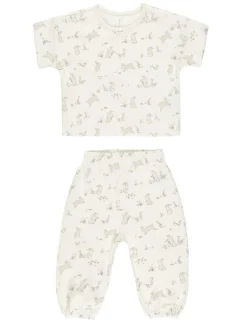 Jersey Tee + Pant Set, Bunnies